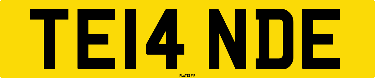 TE14 NDE Number Plate