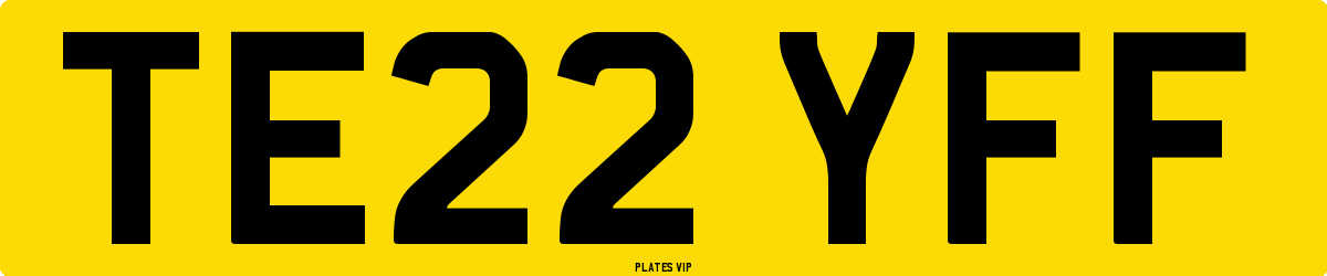 TE22 YFF Number Plate