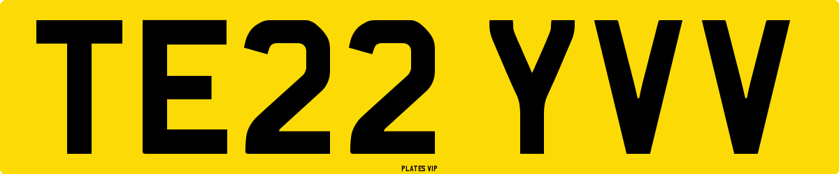 TE22 YVV Number Plate