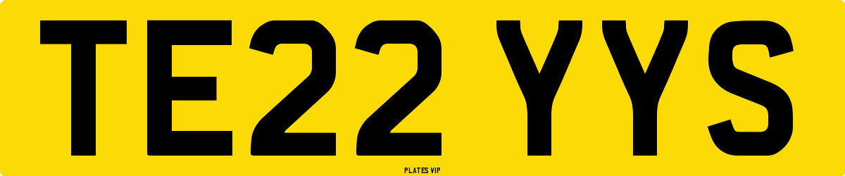 TE22 YYS Number Plate