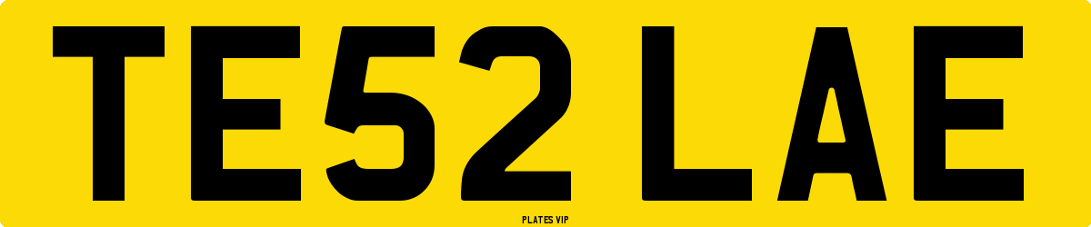 TE52 LAE Number Plate