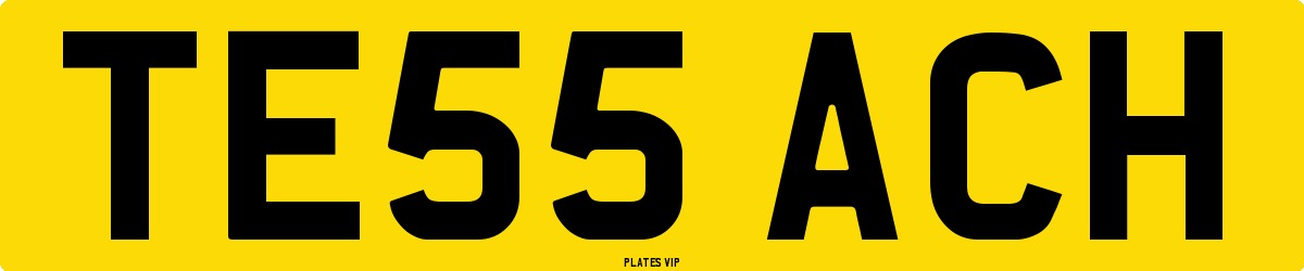 TE55 ACH Number Plate