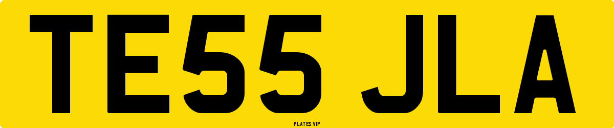 TE55 JLA Number Plate