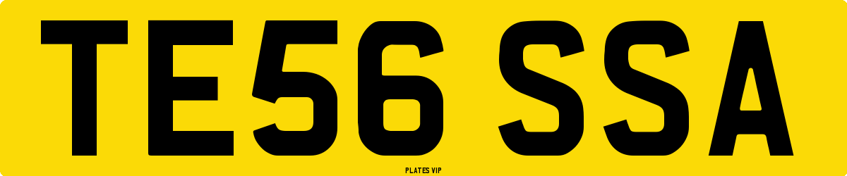 TE56 SSA Number Plate