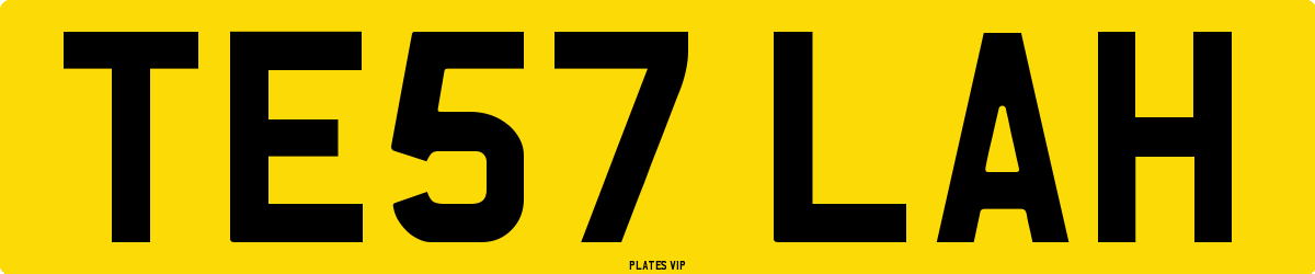 TE57 LAH Number Plate