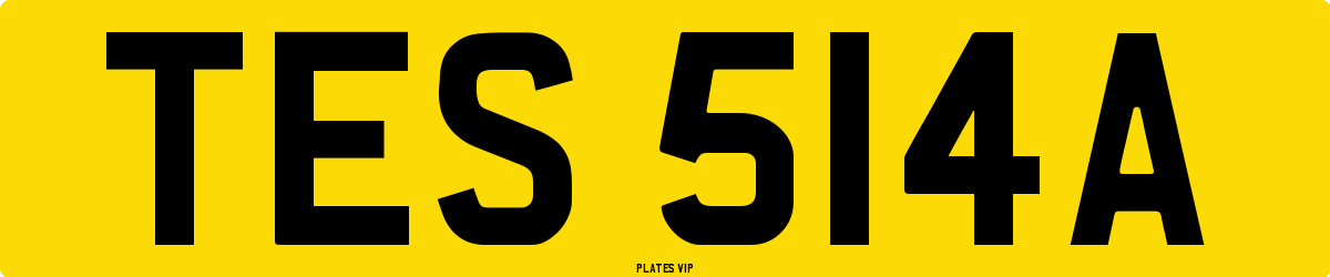 TES 514A Number Plate