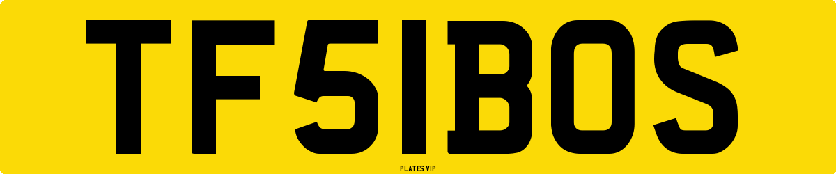 TF 51 BOS Number Plate