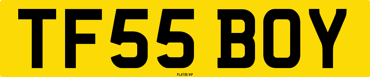 TF55 BOY Number Plate