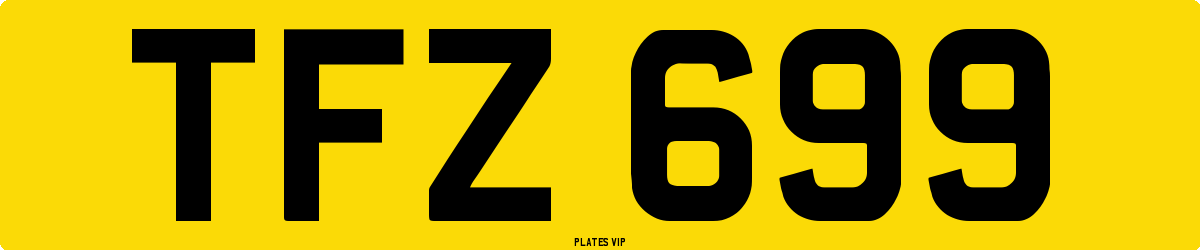 TFZ 699 Number Plate