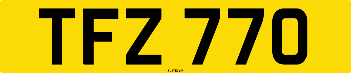 TFZ 770 Number Plate