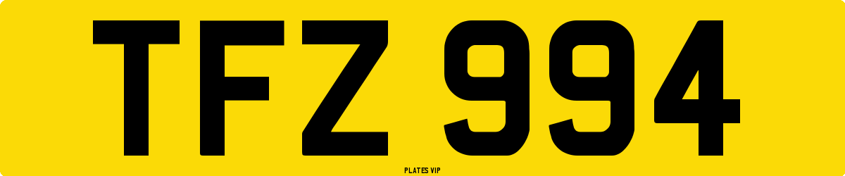 TFZ 994 Number Plate