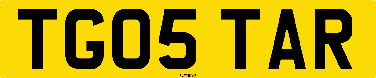 TG05 TAR Number Plate