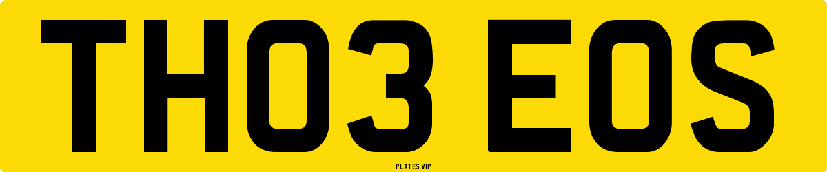 TH03 EOS Number Plate