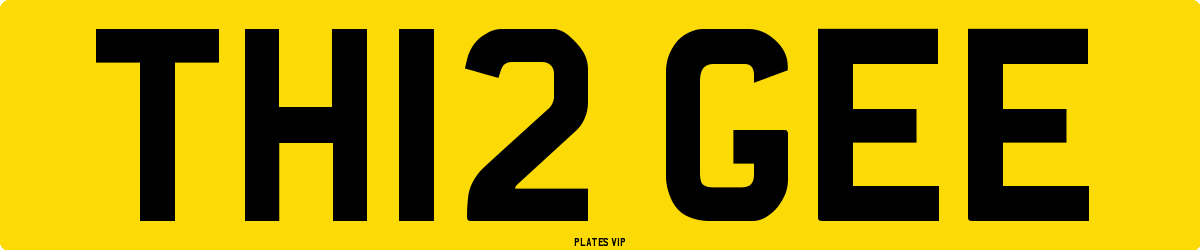 TH12 GEE Number Plate