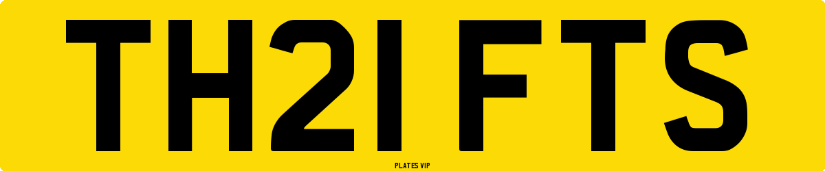 TH21 FTS Number Plate