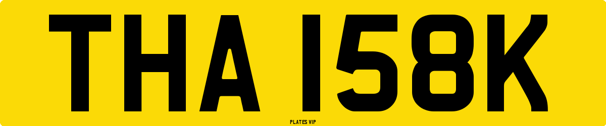 THA 158K Number Plate