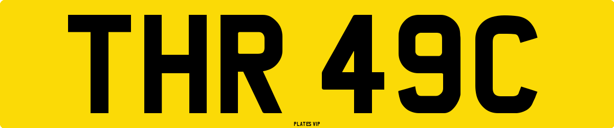 THR 49C Number Plate