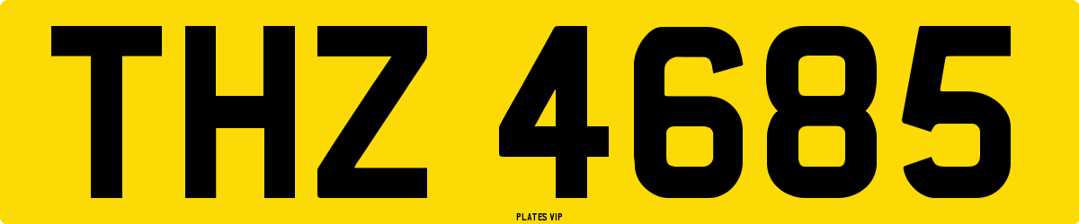 THZ 4685 Number Plate