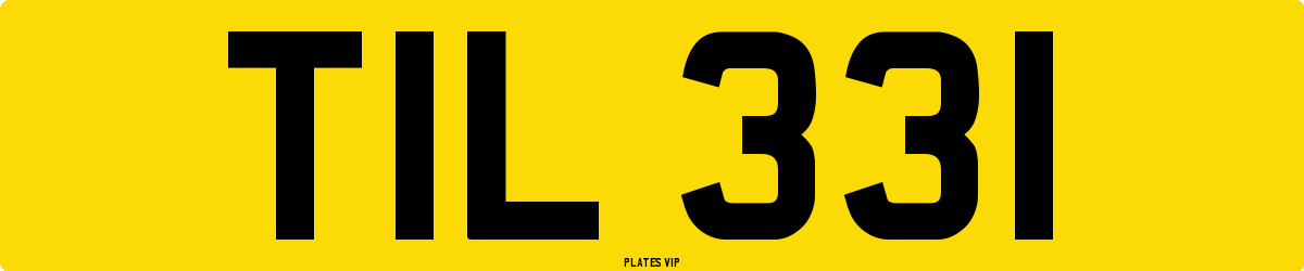 TIL 331 Number Plate