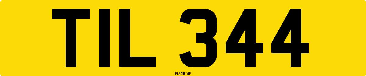 TIL 344 Number Plate