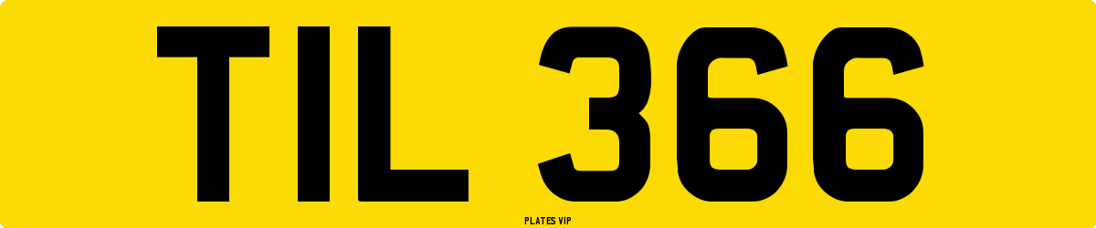 TIL 366 Number Plate