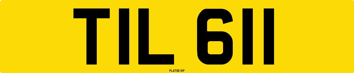 TIL 611 Number Plate