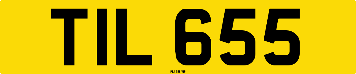 TIL 655 Number Plate