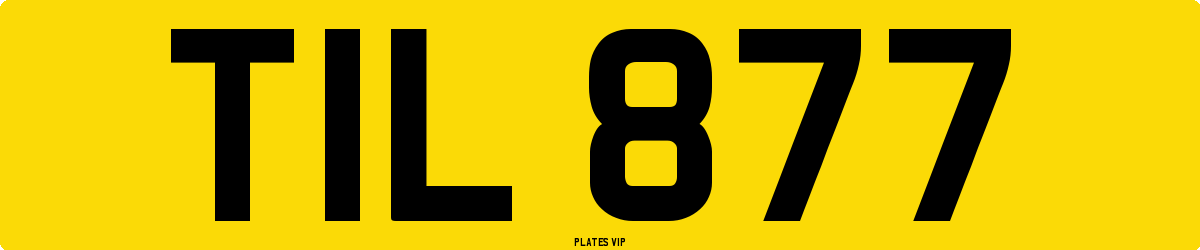 TIL 877 Number Plate