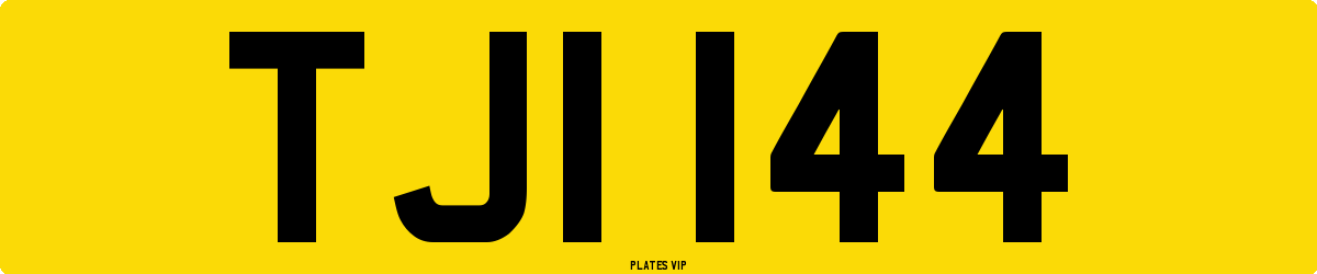 TJI 144 Number Plate