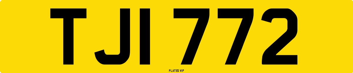 TJI 772 Number Plate