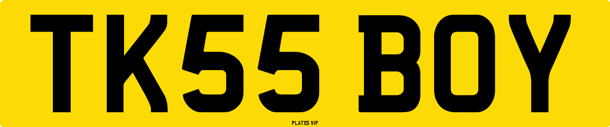 TK55 BOY Number Plate