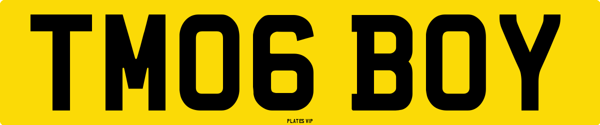 TM06 BOY Number Plate