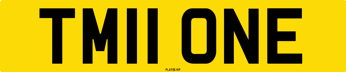 TM11 ONE Number Plate