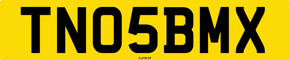 TN 05 BMX Number Plate