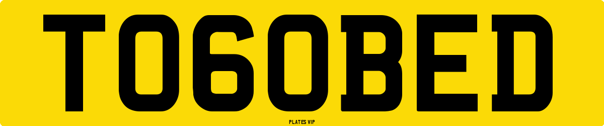 TO 60 BED Number Plate