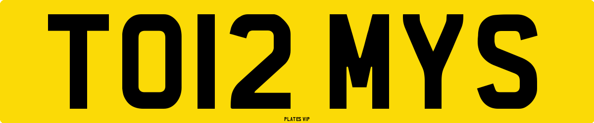 TO12 MYS Number Plate