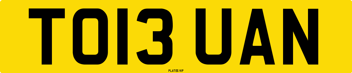 TO13 UAN Number Plate