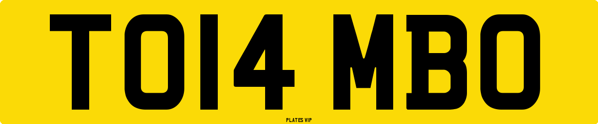 TO14 MBO Number Plate