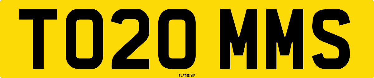 TO20 MMS Number Plate