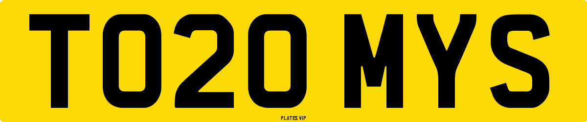TO20 MYS Number Plate