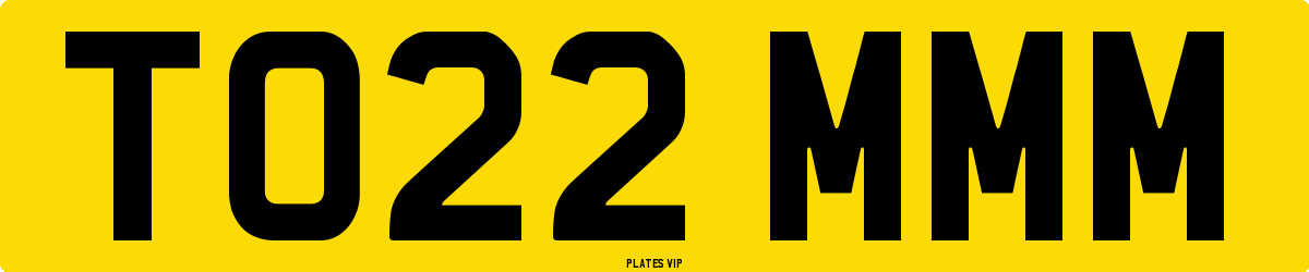 TO22 MMM Number Plate