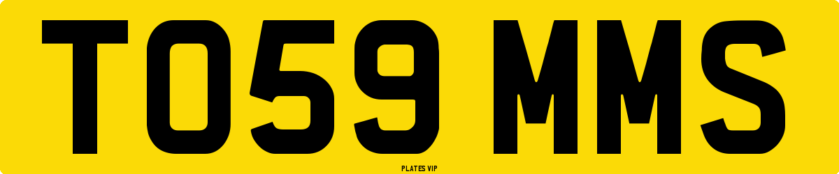 TO59 MMS Number Plate