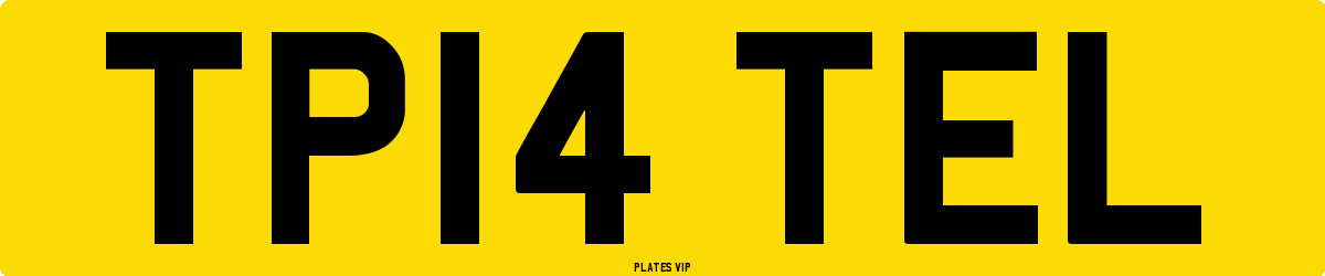 TP14 TEL Number Plate
