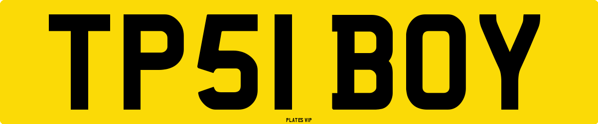 TP51 BOY Number Plate