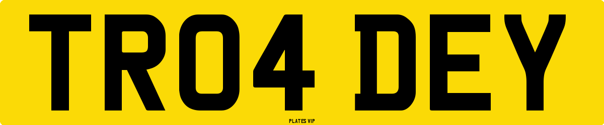 TR04 DEY Number Plate