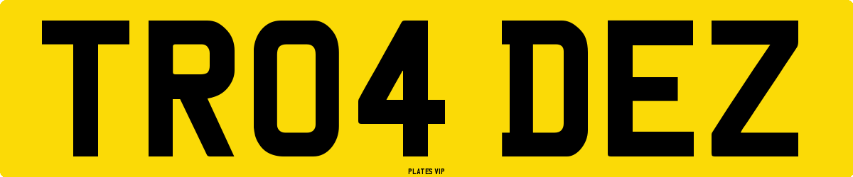 TR04 DEZ Number Plate