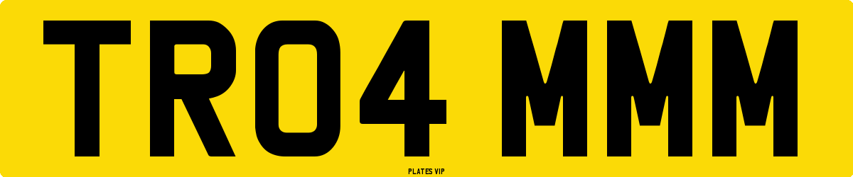 TR04 MMM Number Plate