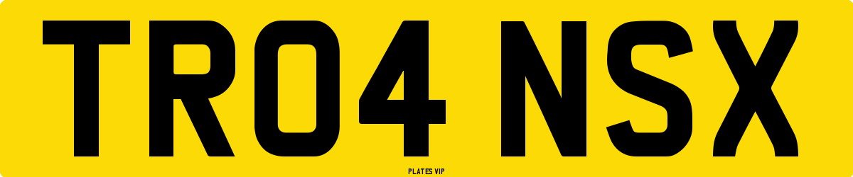 TR04 NSX Number Plate