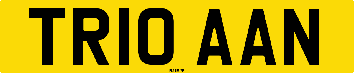 TR10 AAN Number Plate