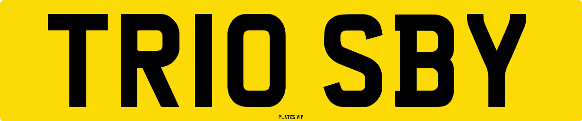 TR10 SBY Number Plate